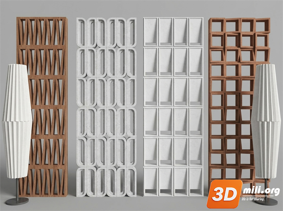 Folding screen Skp Files 